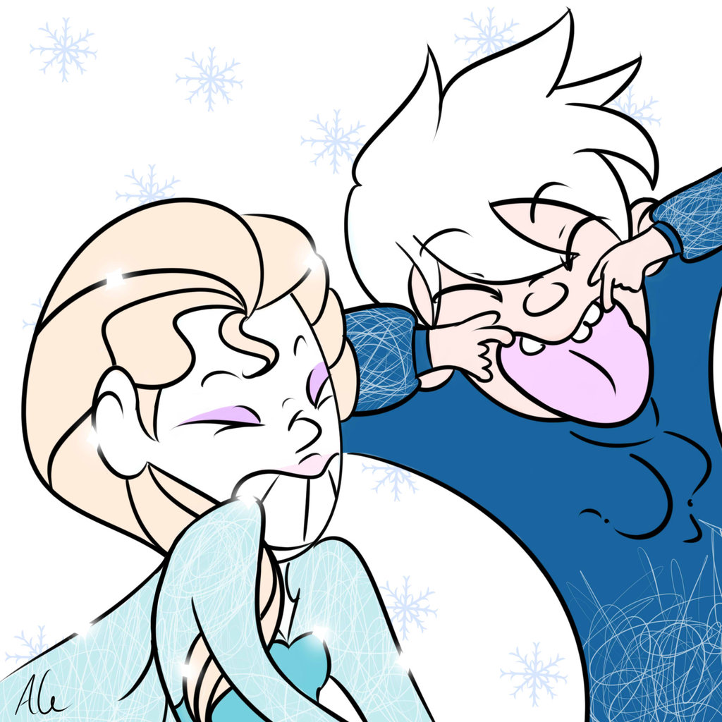 1024x1024 Jack Frost And Elsa W Speedpaint By W0rdception