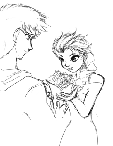 386x500 Elsa Jack Frost 01 Wip By Dragonstarxiii