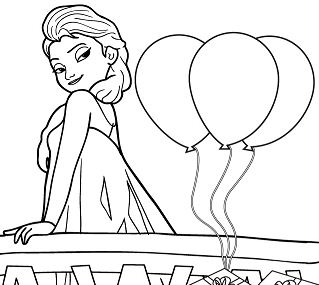 319x285 Elsa Coloring Pages