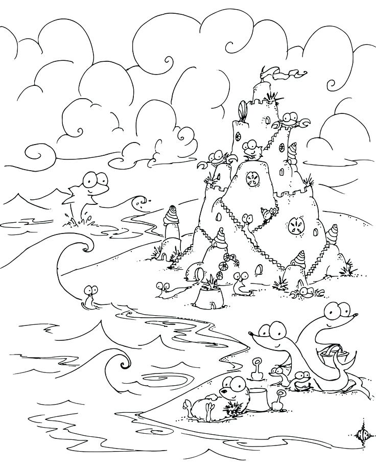 736x920 Castle Color Page For Best Coloring Pages Images On Drawings