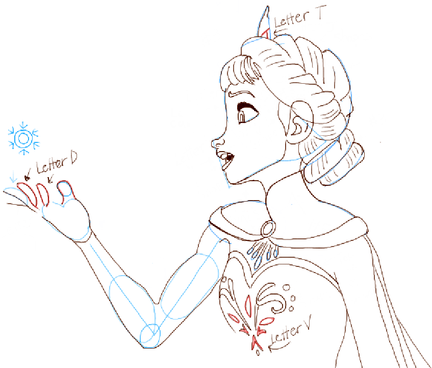 847x721 How To Draw Elsa From Frozen
