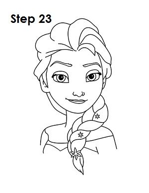 300x388 Draw Elsa Frozen Step 23 Sydneys Stuff Elsa
