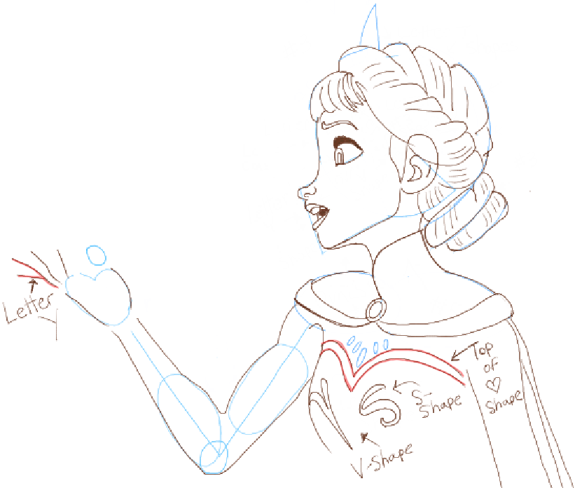 821x696 Drawn Frozen Outline