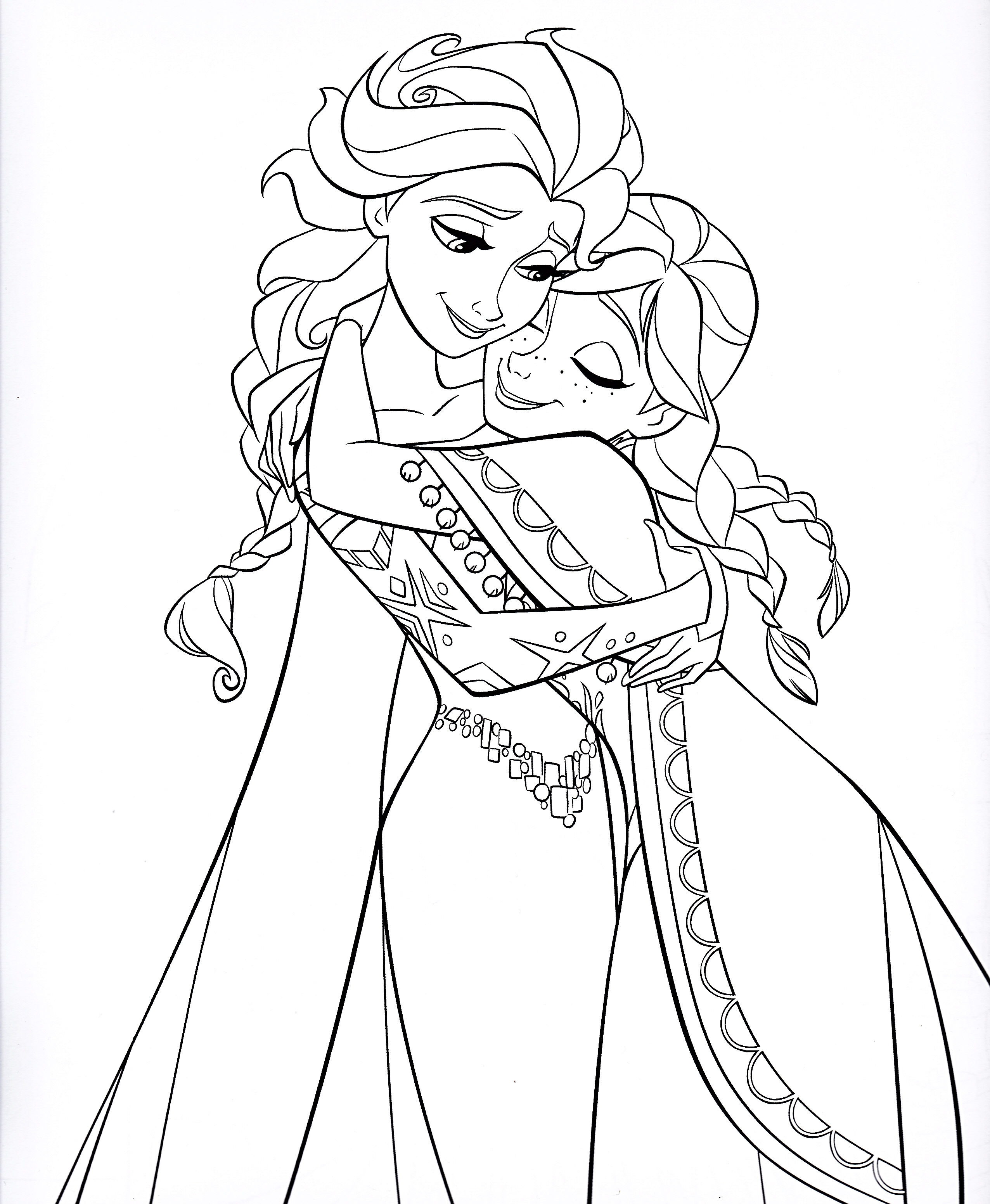2552x3104 Disney Princess Coloring Pages Frozen Elsa And Anna Printable