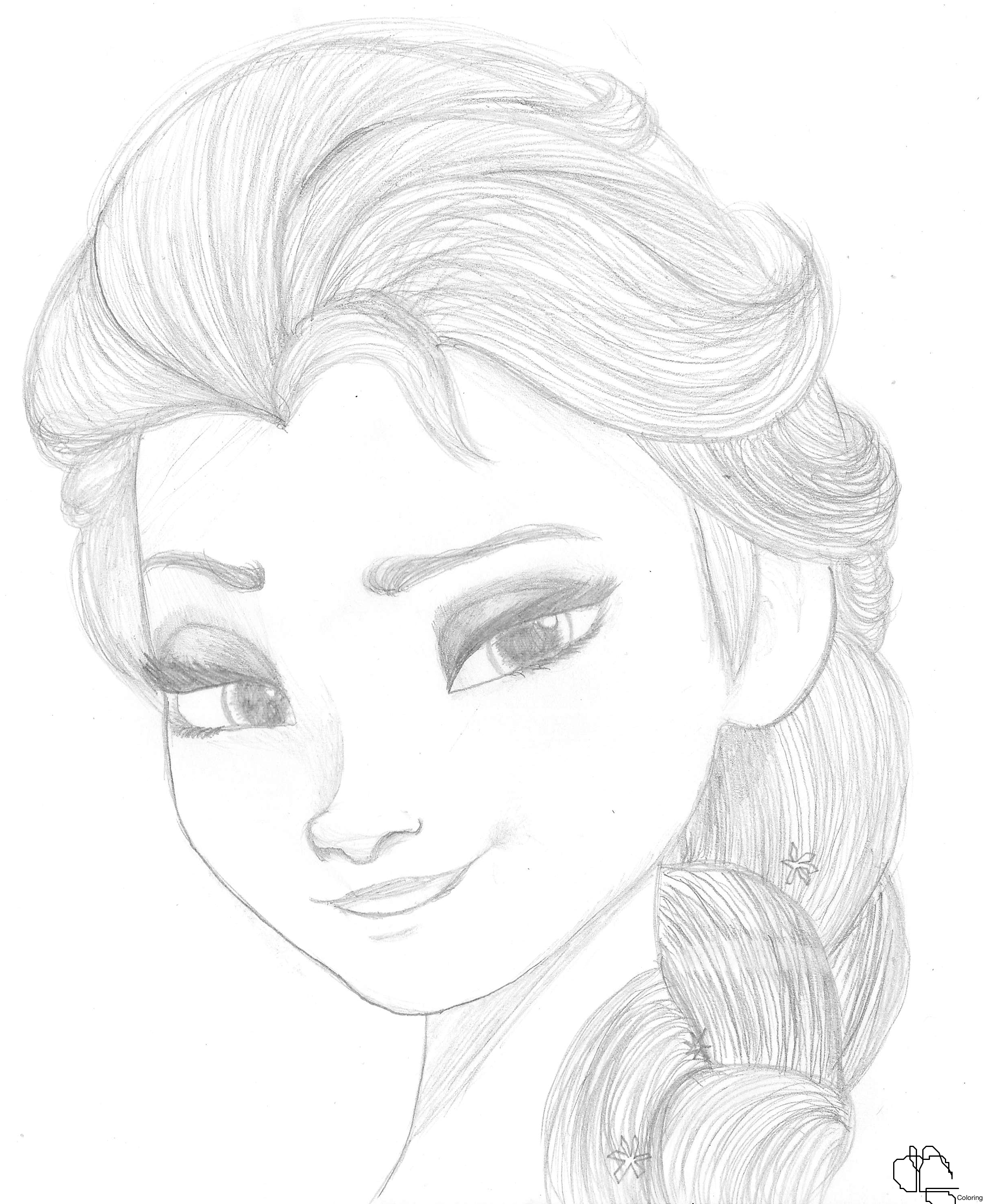 Elsa Pencil Drawing at GetDrawings Free download