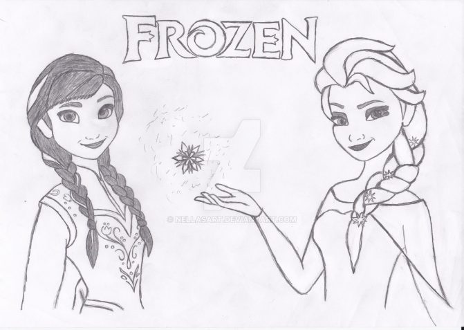 671x477 Anna And Elsa Drawings Step By Step Tags Elsa And Anna Drawing