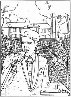 236x323 Elvis Presley Coloring Pages Online Coloring Page For Kids