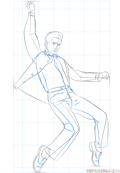 399x575 How To Draw Elvis Presley Step By Step Drawing Tutorials