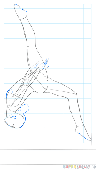 326x575 How To Draw A Gymnast On A Beam Step By Step Drawing Tutorials