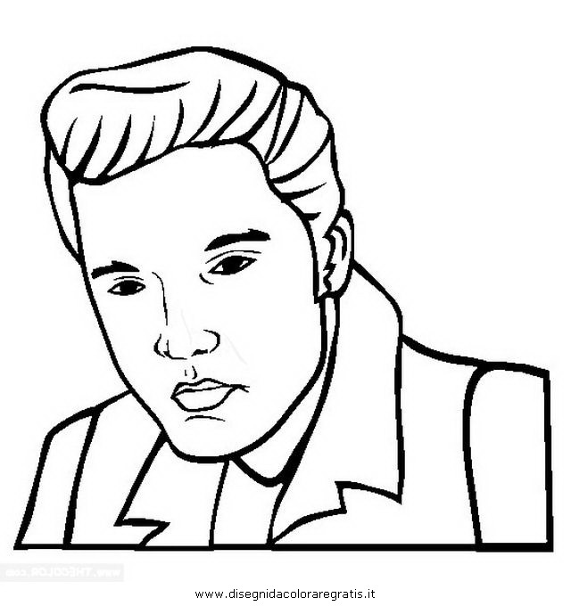 640x680 Elvis Preasley Colouring Pages Elvis