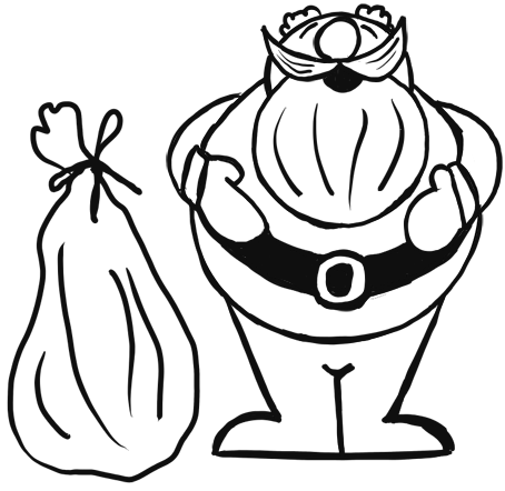 454x442 Finished Santa Clause With Toy Bag