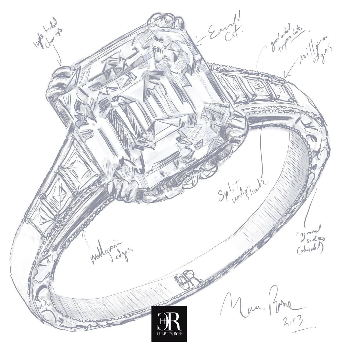 1181x1181 Emerald Cut Diamond Concept. This Design, Completed Today, Is