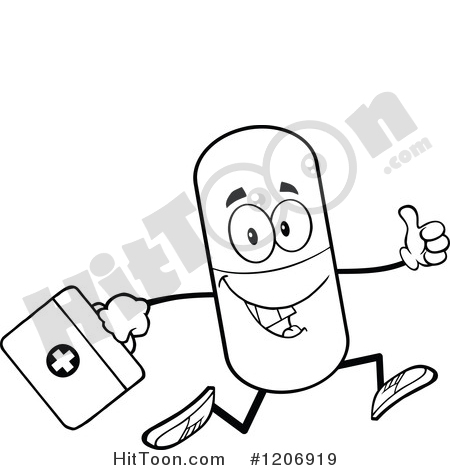 450x470 Pill Mascot Clipart