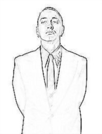 200x264 Eminem In Suit Light Sketch By Slimshadyshowfan