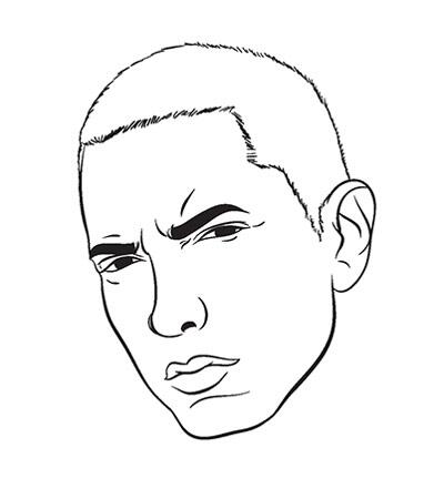 400x450 Easy Eminem Drawing