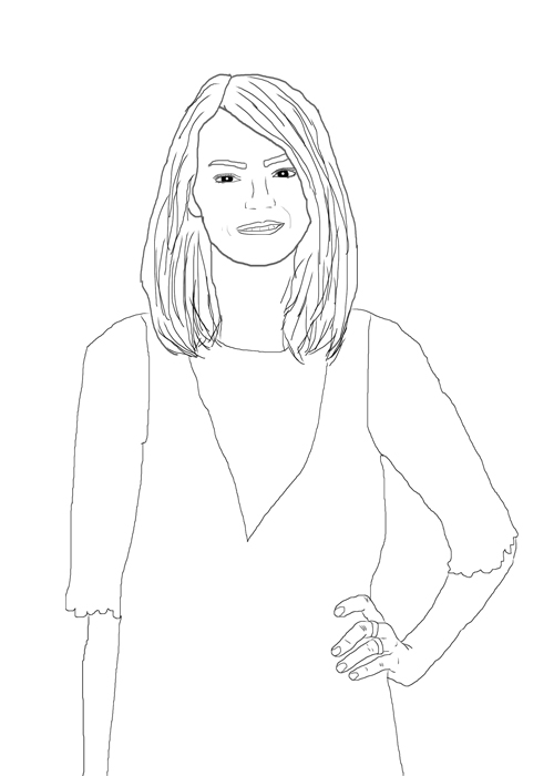 500x700 Emma Stone Outline By Momsenrocks