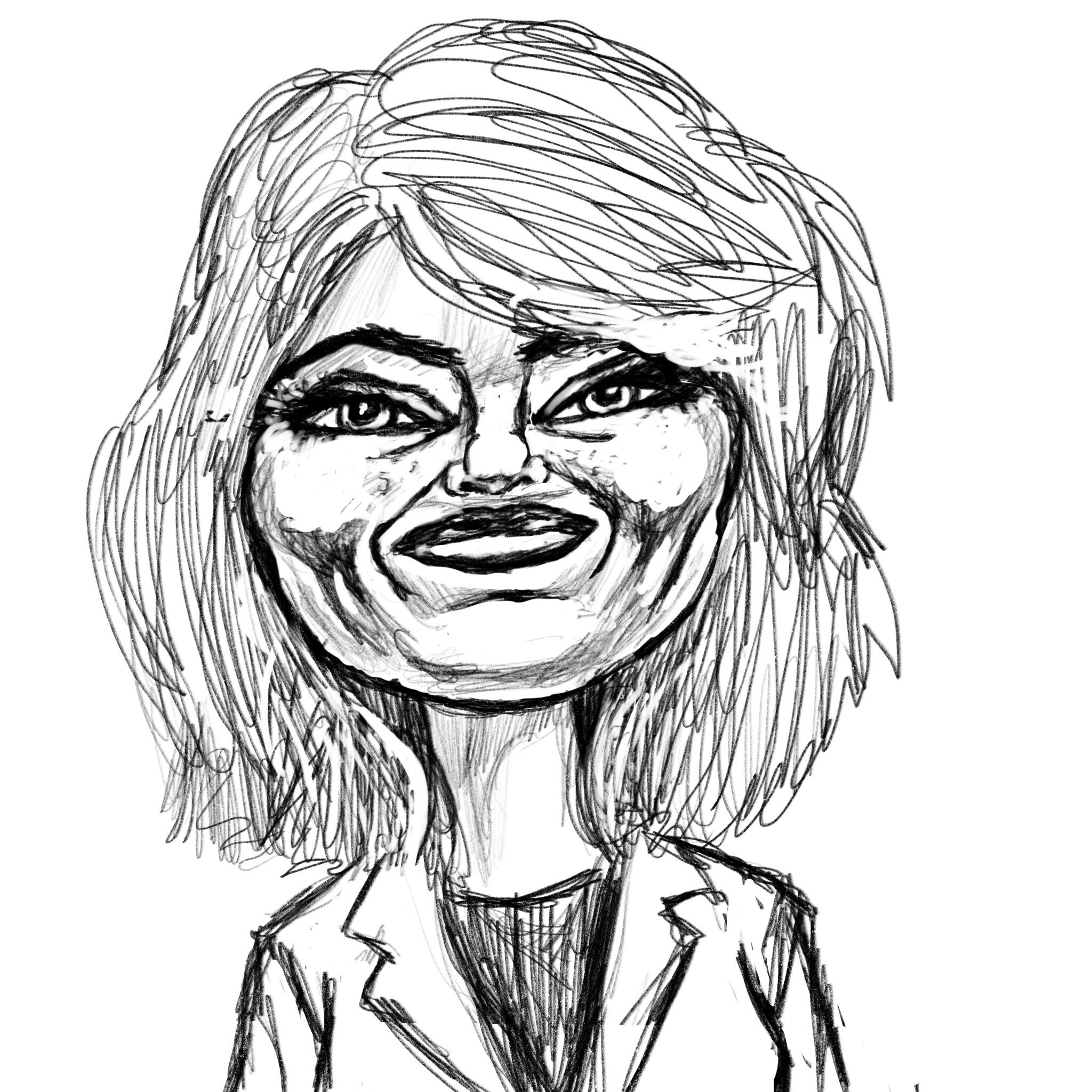 2048x2048 Caricatureresolution2017 Day 16 Emma Stone Brebroblog