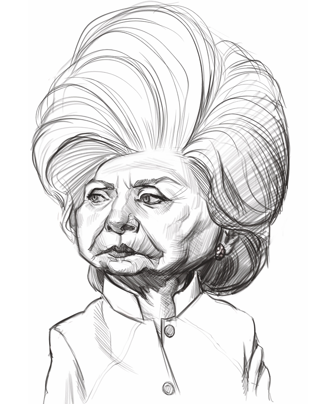 1080x1350 Caricature, Cartoon, Sketch, Portrait, Of Young Amitabh Bachchan