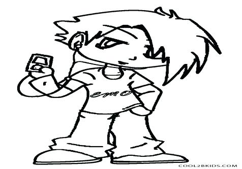 476x333 Elegant Emo Coloring Pages Crayola Photo Hello Kitty Page Image