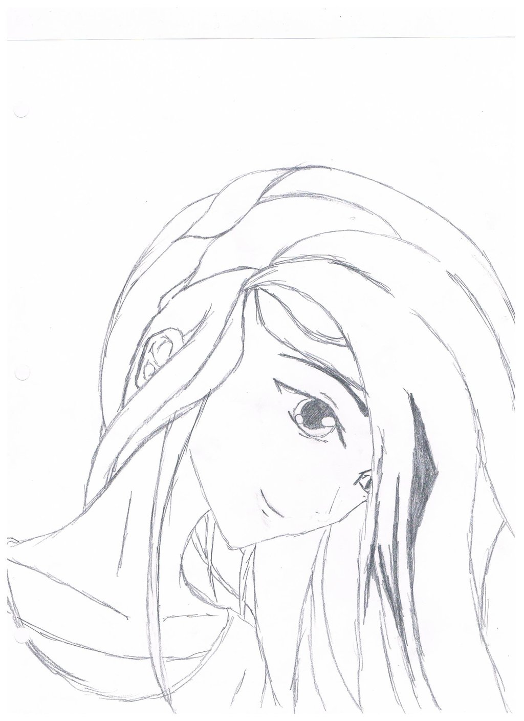 1024x1408 Anime Girl Sketch 2 By The Emo Chick