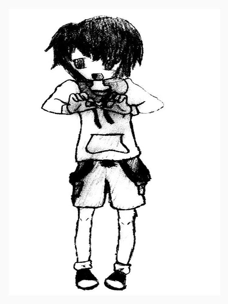 750x1000 Emo Boy Holding A Heart Drawing Unisex T Shirt By Naty118 Redbubble