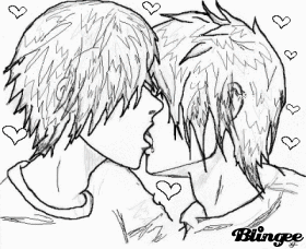 280x228 Emo Boys Kiss Animated Picture Codes And Downloads