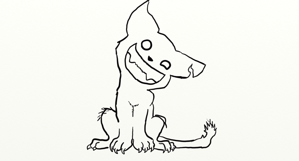 1024x550 Creepy Cat Drawing