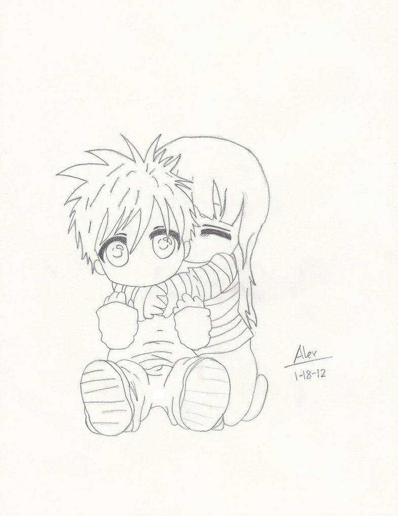 785x1018 Emo Chibi Couple By Zchaoskid