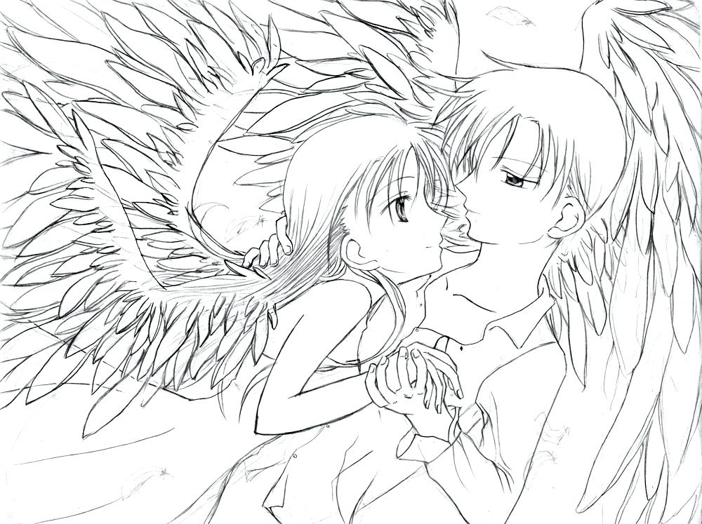 1000x747 Anime Couple Coloring Pages Anime Couple Coloring Pages Free