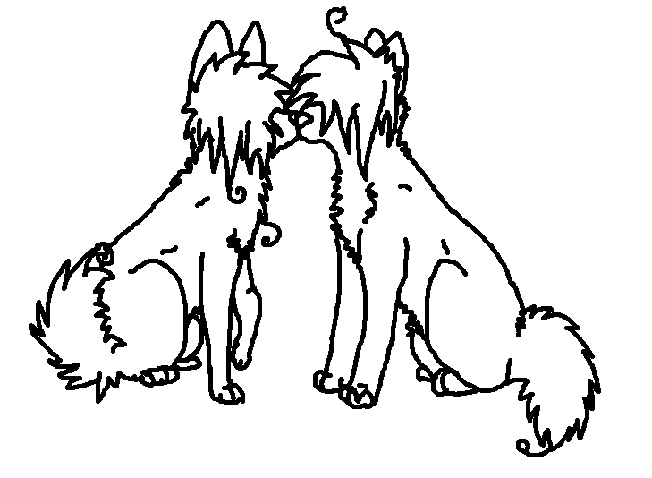 729x534 Wolf Emo Couple Lineart By Xxcrowofthenightxx