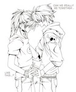 249x300 Anime Couples Coloring Pages For Adults Emo Anime Girls Coloring