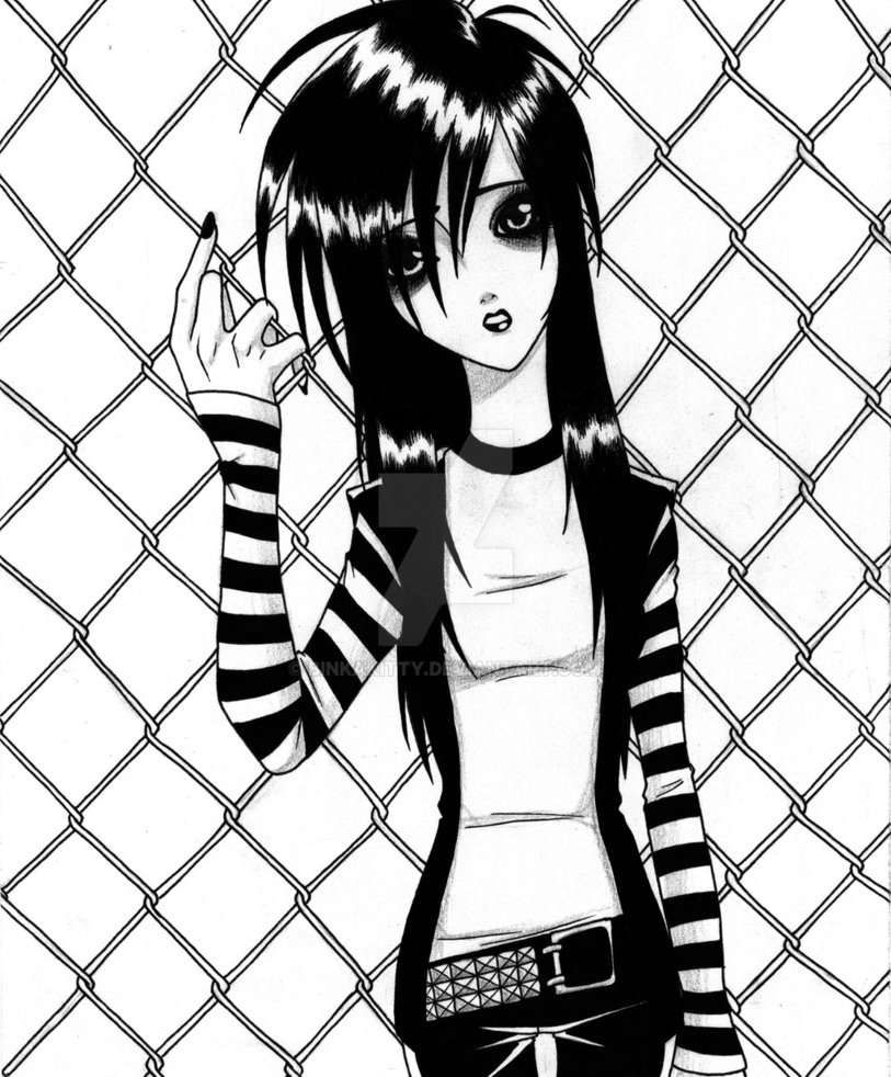 813x982 Emo Girl By Binkakitty