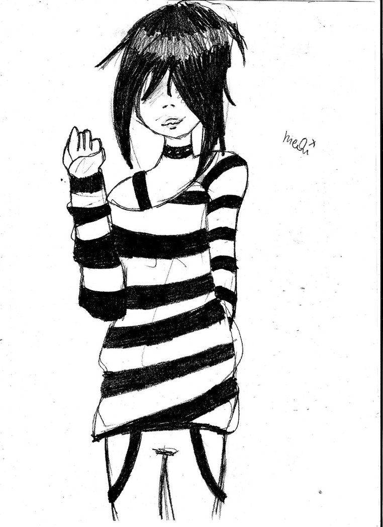 762x1048 Emo Girl By Meqi