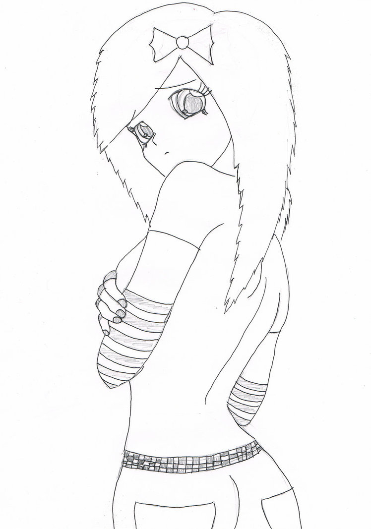 748x1067 Anime Emo Girl Drawing Anime Emo Girlsannyvampire