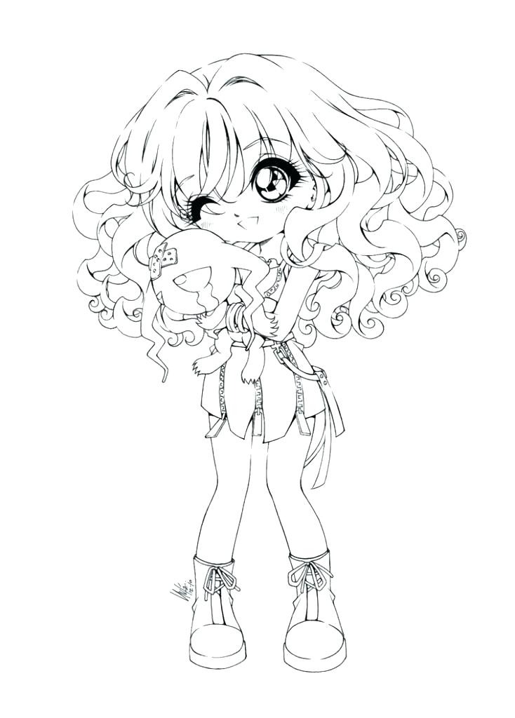 734x1024 Beautiful Emo Girl Coloring Pages Fee Printable Funny Cute