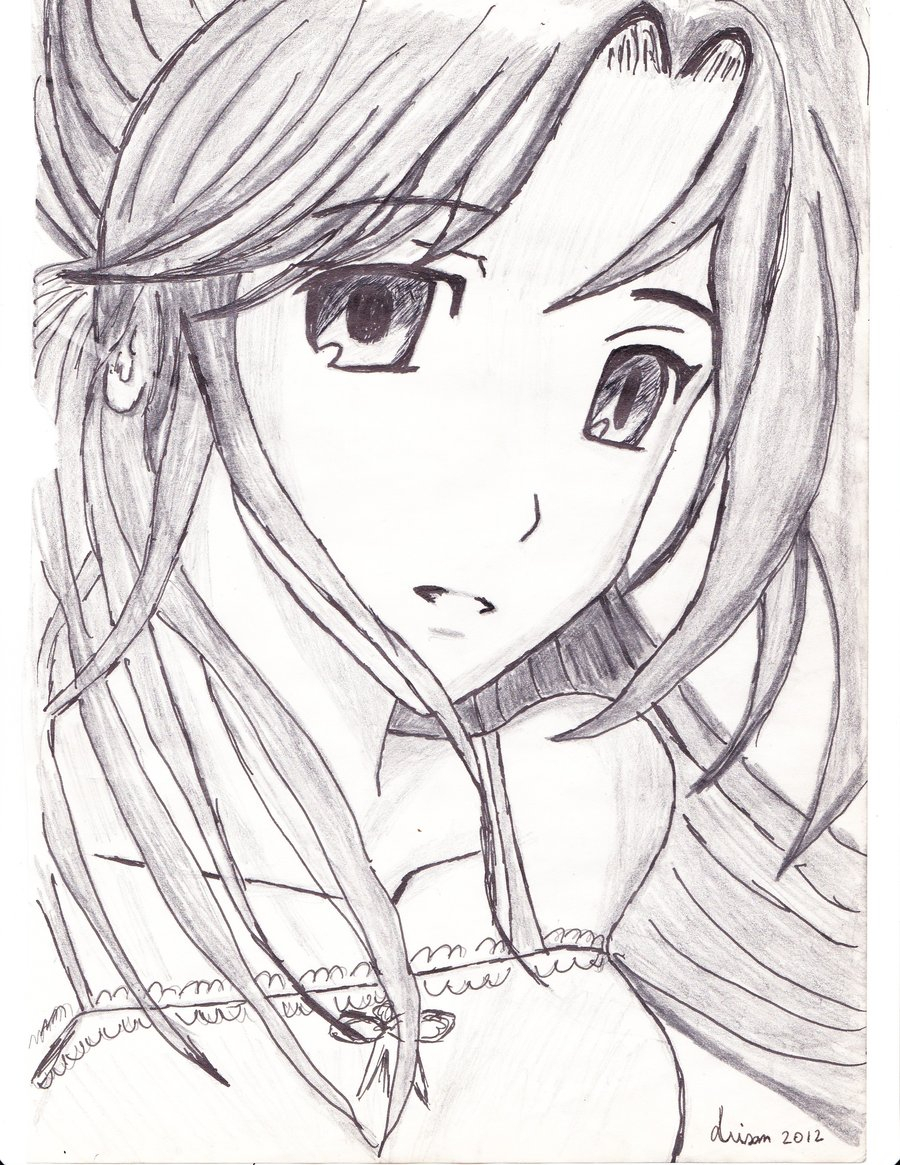 900x1165 Anime Pic Girl Pencil Art Cute Cute Girl Pencil Drawings Hd Easy