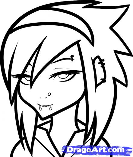 441x520 Drawn Emo Tribal