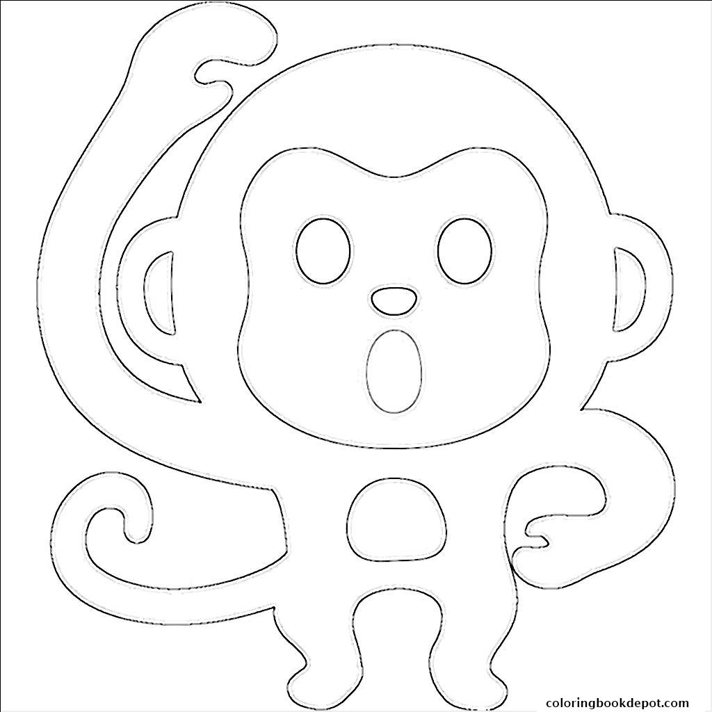 1024x1024 Emoji Monkey Coloring Pages