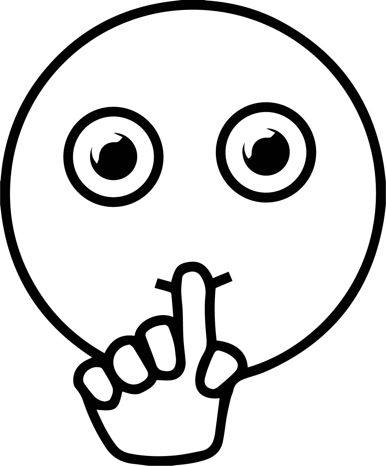 1243x1501 Emoticon Be Quite Coloring Page Wecoloringpage