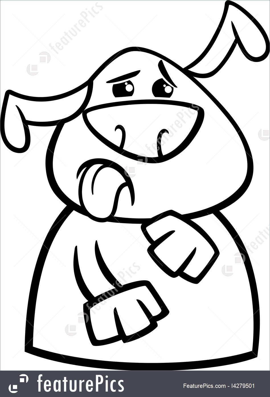 948x1392 Illustration Of Dog Yuck Face Cartoon Coloring Page