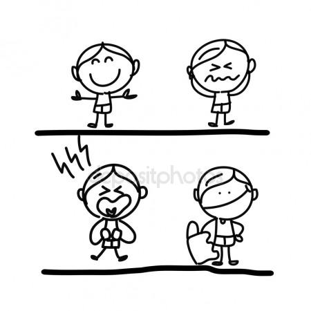 450x450 Hand Drawing Cartoon Emotion Stock Vector Atthameeni