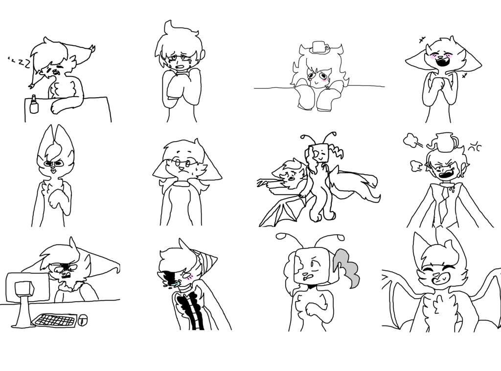 1024x760 Character Emotion Practice Drawings By Beastybox