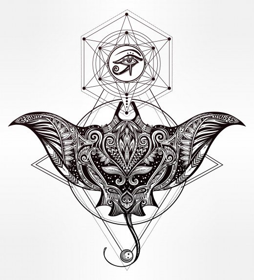 520x572 Stingray Tattoo Design Ideas Tatring
