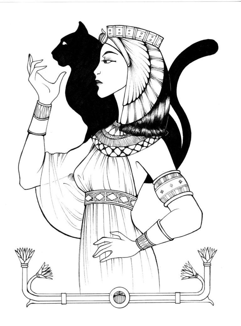 768x1039 Egyptian Old Empire Queen By Shyangell Mythology
