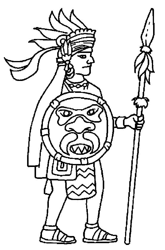 554x840 Aztec Empire Coloring Page 5
