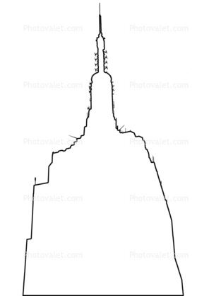 279x418 Empire State Building, New York City, Outline, Line Drawing, Shape