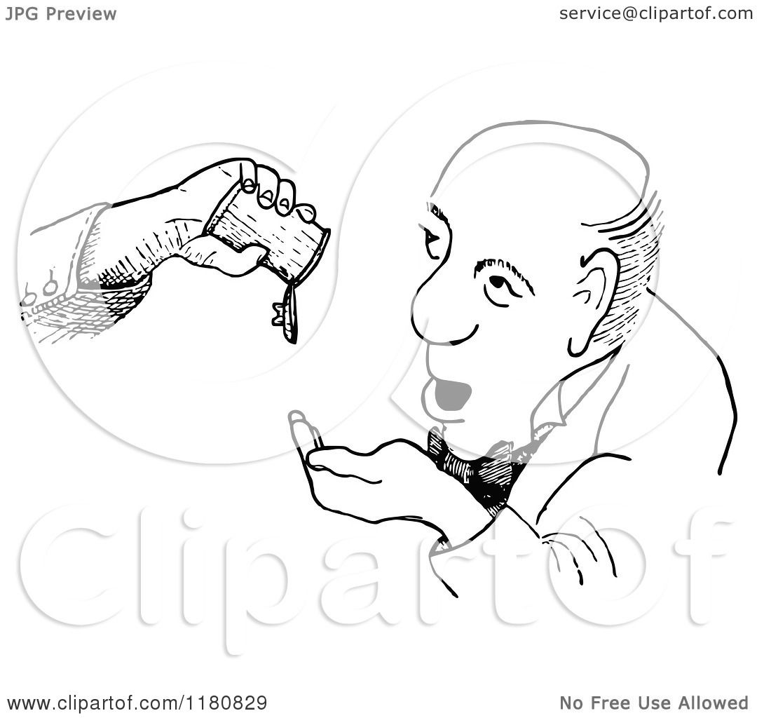 1080x1024 Clipart Of A Retro Vintage Black And White Man And Empty Bottle