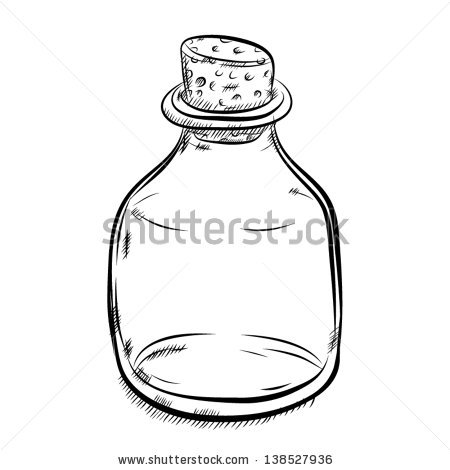450x470 Drawn Bottle Empty Bottle