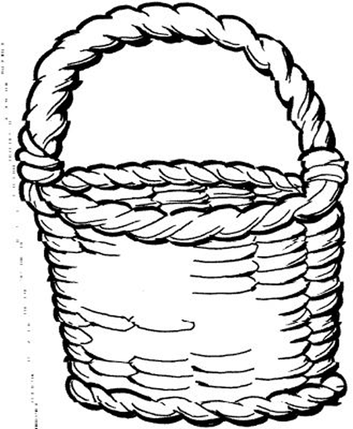 500x608 Empty Easter Basket Coloring Pages Color Bros