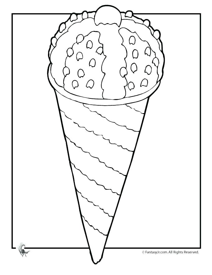 680x880 Empty Ice Cream Cone Coloring Page Also Jar Coloring Pages